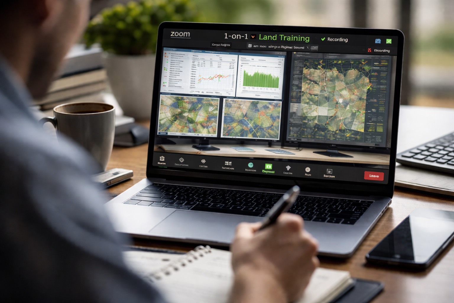 Zoom land training session in progress